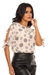 Blusa poa de meia manga com laço