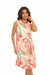 Vestido estampa floral de gola boba forrado na internet