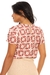 Blusa estampada com decote penta na internet