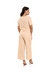 Conjunto de blusa croped com calça. zipper frontal com botão, bolso faca com elástico no cós de costas - Johana by Laura