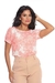 Blusa espampada pespontada com manga pregada - comprar online