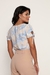 Blusa Crepe Estampada Lasie com detalhe nas mangastecido crepe 100% poliester - Johana by Laura