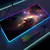 Universo rgb gaming mousepad espaço mouse esteiras led grande gamer mousepads x na internet