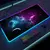 Universo rgb gaming mousepad espaço mouse esteiras led grande gamer mousepads x - comprar online