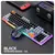 RAIKU T26 Teclado luminoso de três tons com fio Mecânico Touch Gaming Mouse Co