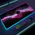 Universo rgb gaming mousepad espaço mouse esteiras led grande gamer mousepads x - Otimizy