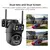 4k 8mp hd wifi câmera ptz ao ar livre 4mp lente dupla tela ai rastreamento auto - Otimizy