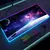 Universo rgb gaming mousepad espaço mouse esteiras led grande gamer mousepads x - comprar online
