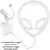Alien Neon Sign Decorações, USB ou Battery Power, On e Off Switch, Cool Light, - loja online