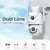 Imagem do Lenovo 4k wifi câmera de vigilância 5g wifi ao ar livre lente dupla ptz câmer