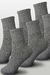 Kit 6 Pares Meias Cano Médio Essencial - Cinza