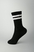 Kit 3 Meias Cano Alto Urban Listras - Preto c/ Branco - comprar online