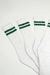 Kit 3 Meias Cano Alto Urban Listras - Verde Militar c/ Branco