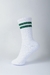 Kit 3 Meias Cano Alto Urban Listras - Verde Militar c/ Branco - comprar online