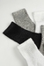 Kit 6 Pares Meias Cano Médio Essencial - Preta, Branca, Cinza - comprar online