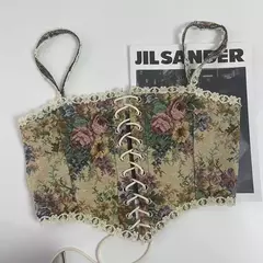 Imagem do Top Espartilho Floral Vintage Francês