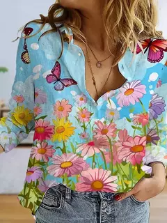 Imagem do Camisa Estampada Vibrante Manga Comprida