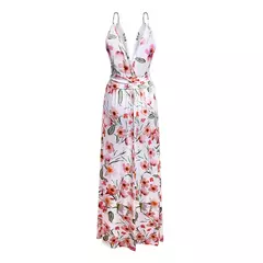 Vestido Cropped Estampado Floral Vermelho