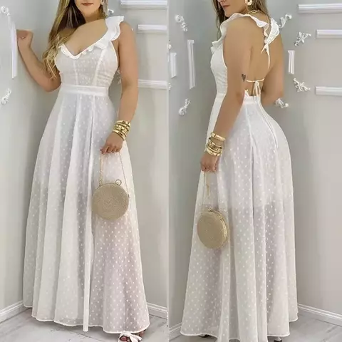 Vestido com Babados Elegante - comprar online