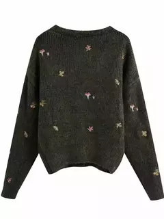 Imagem do Cardigan Bordado Vintage Elegante