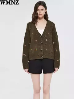 Cardigan Bordado Vintage Elegante - loja online
