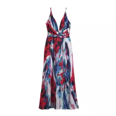 Vestido Cropped Estampado Floral Vermelho na internet