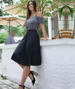 Saia Midi Plissada - comprar online
