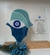 Benção com base em madeira - Hamsa com olho grego - comprar online