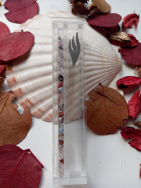 Mezuzá com pedras e cristais - comprar online