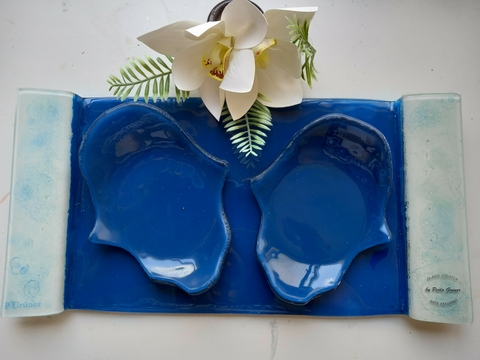 Travessa com tigelas formato hamsa - comprar online