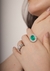 Anel Cravejado Diamante e Esmeralda - comprar online