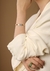Pulseira Letra em Ouro com Diamantes
