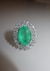 Anel Cravejado Diamante e Esmeralda - loja online
