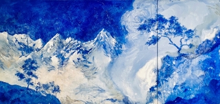 Kalil LLamazares. La montaña, 100 x 210 cm