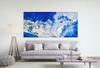 Kalil LLamazares. La montaña, 100 x 210 cm