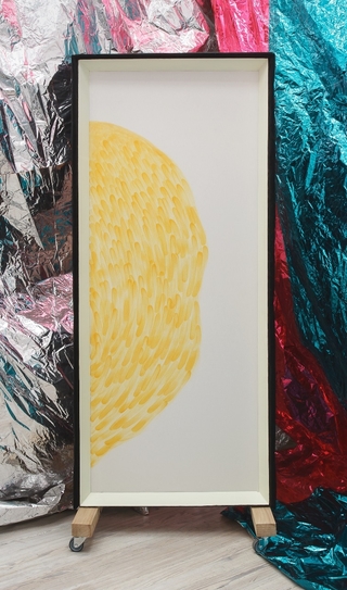Juliana Iriart. Pinturas Rodantes I, 180 x 80 x 50 cm