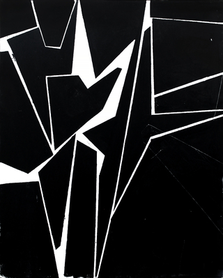 José Luis Parodi. Licuando a Ad Reinhardt, 100 x 80 cm