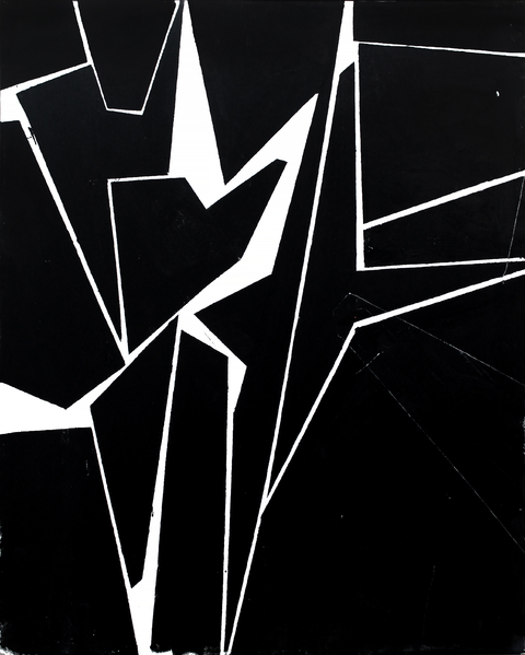 José Luis Parodi. Licuando a Ad Reinhardt, 100 x 80 cm