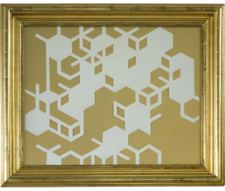 Barbara Kaplan. Icono dorado, 54 x 64 cm - comprar online