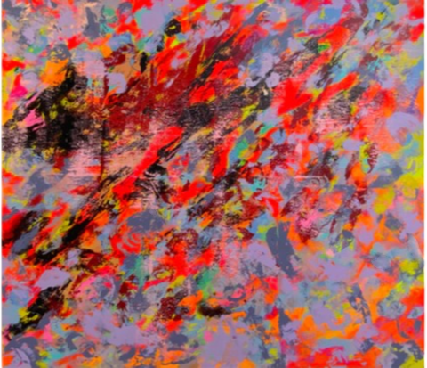 Veronica Sanes. Fuego, 140 x 160 cm. - comprar online