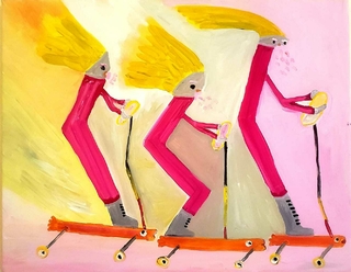 Lino Divas. Patines, 40 x 50 cm