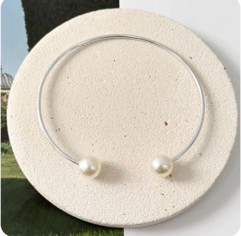 Bracelete Aberto Pérolas