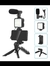 Kit video Streaming micrófono para celular Trípode Luz Led, color negro - comprar online