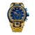 Relogio Masculino Zeus Magnun Dourado Azul Resistente a Agua - comprar online