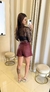SHORT SAIA COM CINTO- MARSALA - comprar online