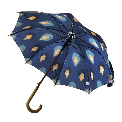 Guarda Chuva Estampado Ikat Denim Zanzibar - Entreposto