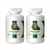 Dois frascos brancos do suplemento Amazon Slim Green com rótulo verde e dourado