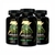 Três frascos de cápsulas Amazon Slim Intense, cada um com 30 cápsulas de 750mg.