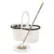 Balde Trapeador Centrifugo 360° + cabo acero inoxidable estensible 1,26cms + 2 mopas - comprar online