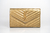 Saint Laurent Cartera Clasica Cassandre Piel Metalizada Pre-loved